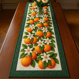 Orange Grove Elegance Table Runner - Made to Order TABLE928