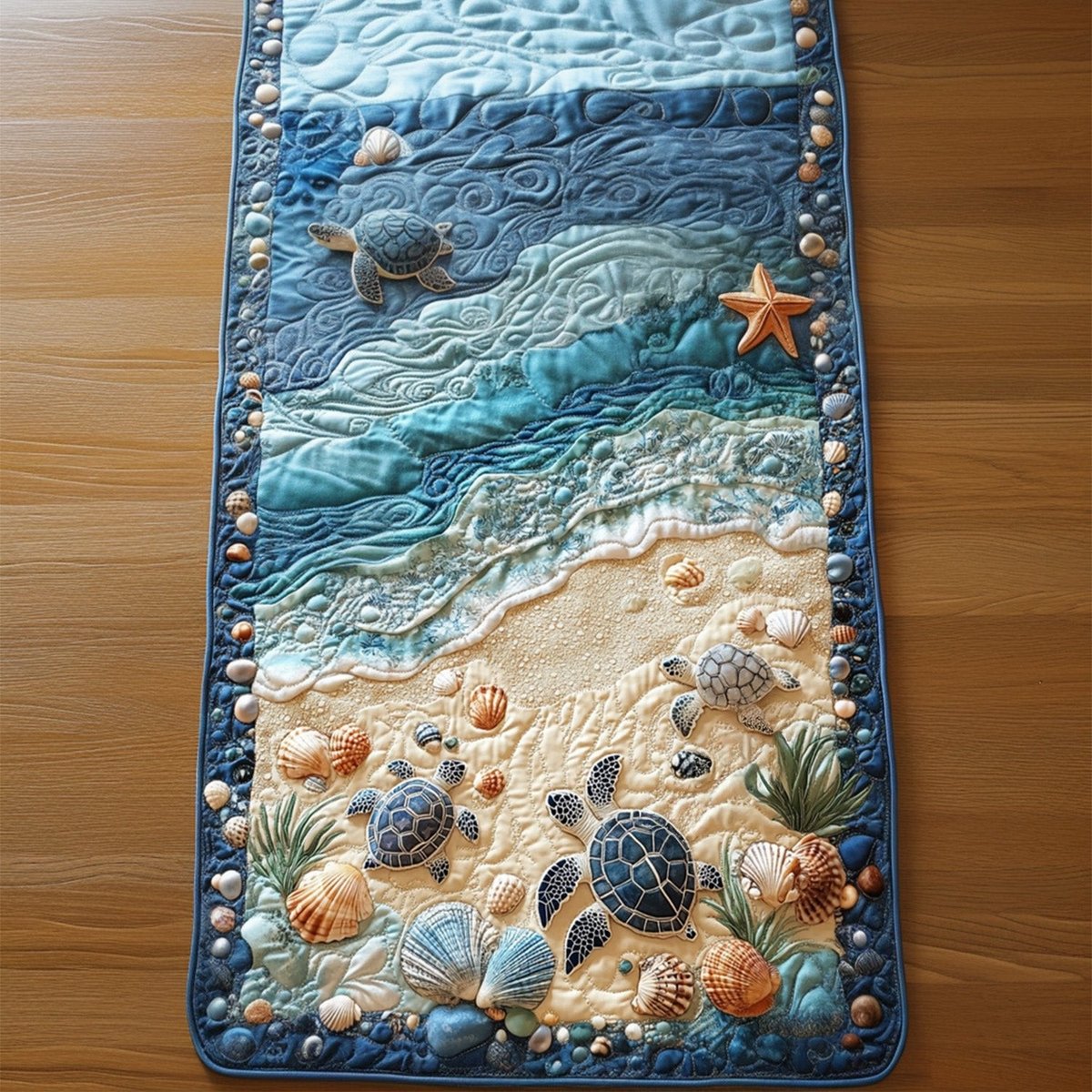 Ocean Shores Turtle Table Runner - Made to Order TABLE928