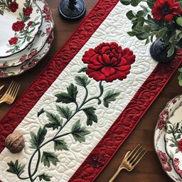 Ohio Scarlet Bloom Table Runner - Made to Order TABLE928