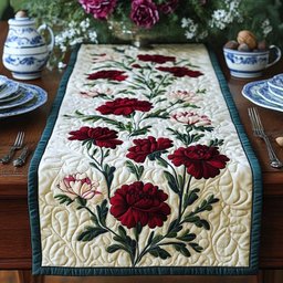 Ohio Blooming Heritage Table Runner - Made to Order TABLE928