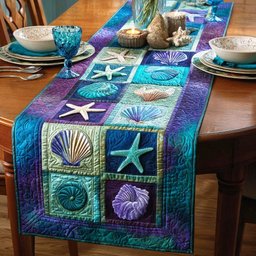 Ocean Shells Table Runner - Made to Order TABLE928