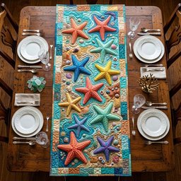 Ocean Starfish Table Runner - Made to Order TABLE928