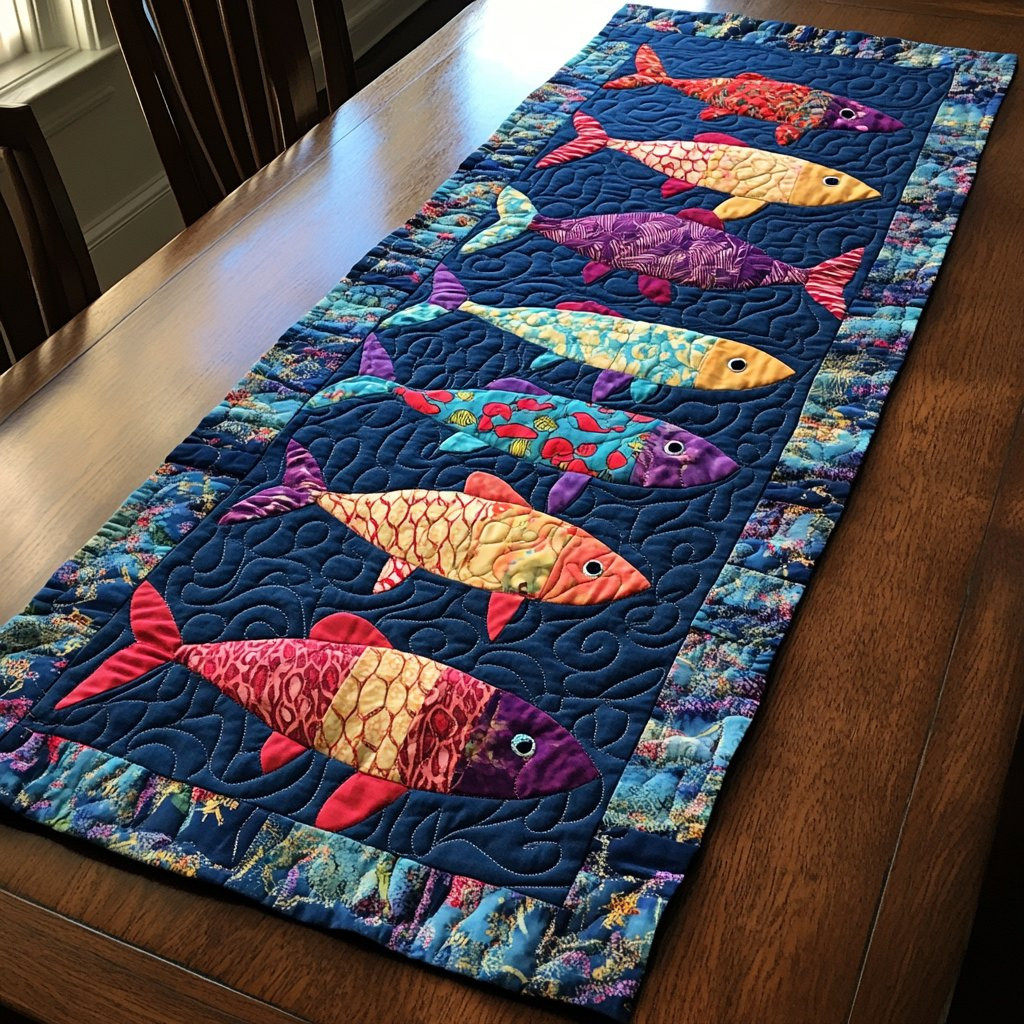Ocean Fish Table Runner - Made to Order TABLE928