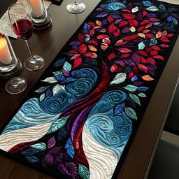 Nebula Tree Reflection Table Runner - Made to Order TABLE928