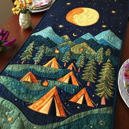 Moonlit Forest Tents Table Runner - Made to Order TABLE928
