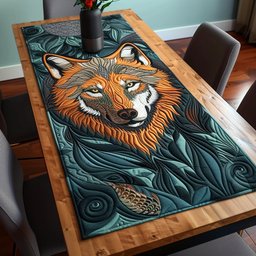 Natures Guardian Wolf Table Runner - Made to Order TABLE928
