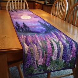 Moonlit Lupine Table Runner - Made to Order TABLE928