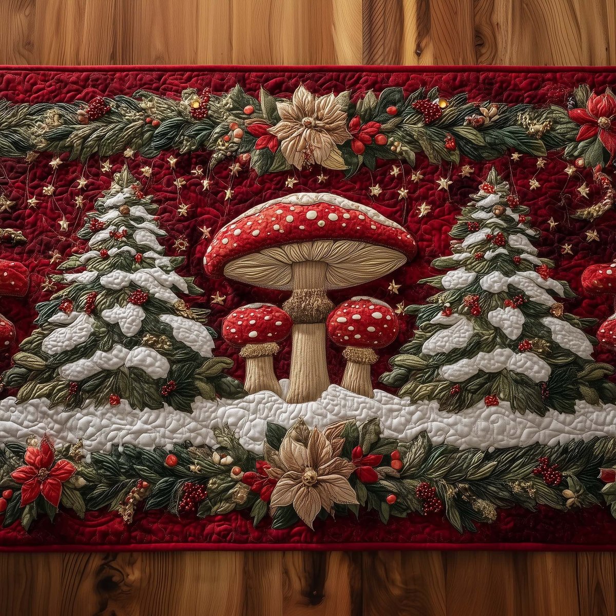 Mushroom Pines Table Runner - Made to Order TABLE928