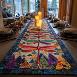 Mystic Dragonfly Bloom Table Runner - Made to Order TABLE928