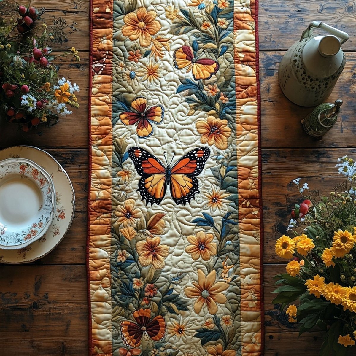 Meadow Wings Table Runner - Made to Order TABLE928