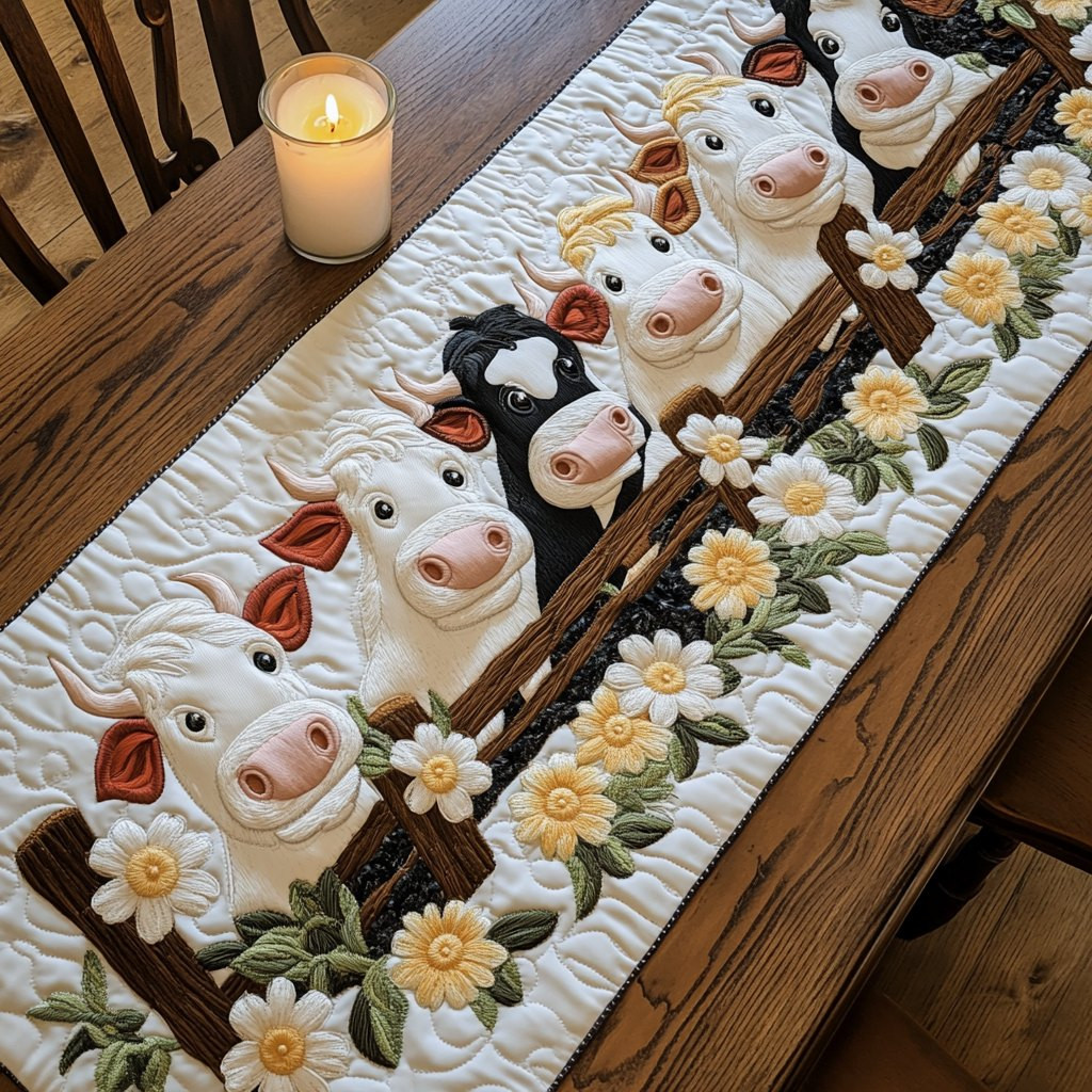 Meadow Moo Table Runner - Made to Order TABLE928