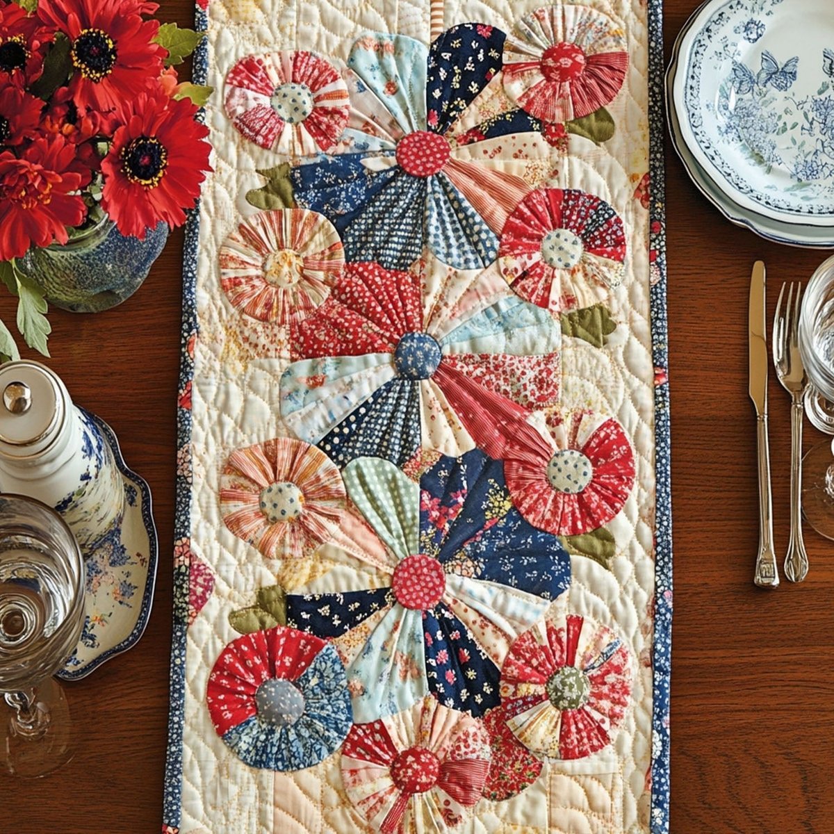Meadow Flowers Table Runner - Made to Order TABLE928