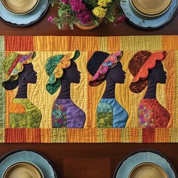 Melanin and Sunbonnet Table Runner - Made to Order TABLE928