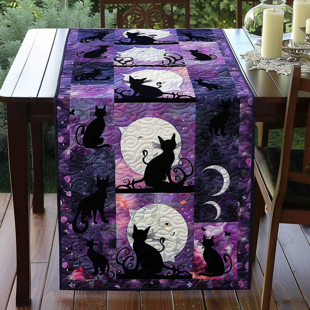 Mystical Black Cats Table Runner - Made to Order TABLE928