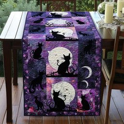 Mystical Black Cats Table Runner - Made to Order TABLE928