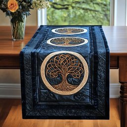 Midnight Celtic Tree Table Runner - Made to Order TABLE928