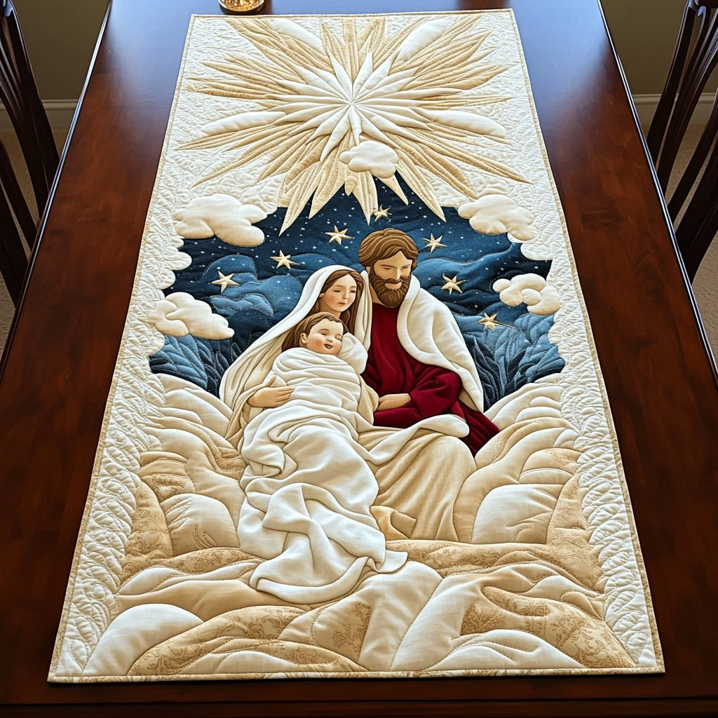 Nativity Under a Starry Sky Table Runner - Made to Order TABLE928