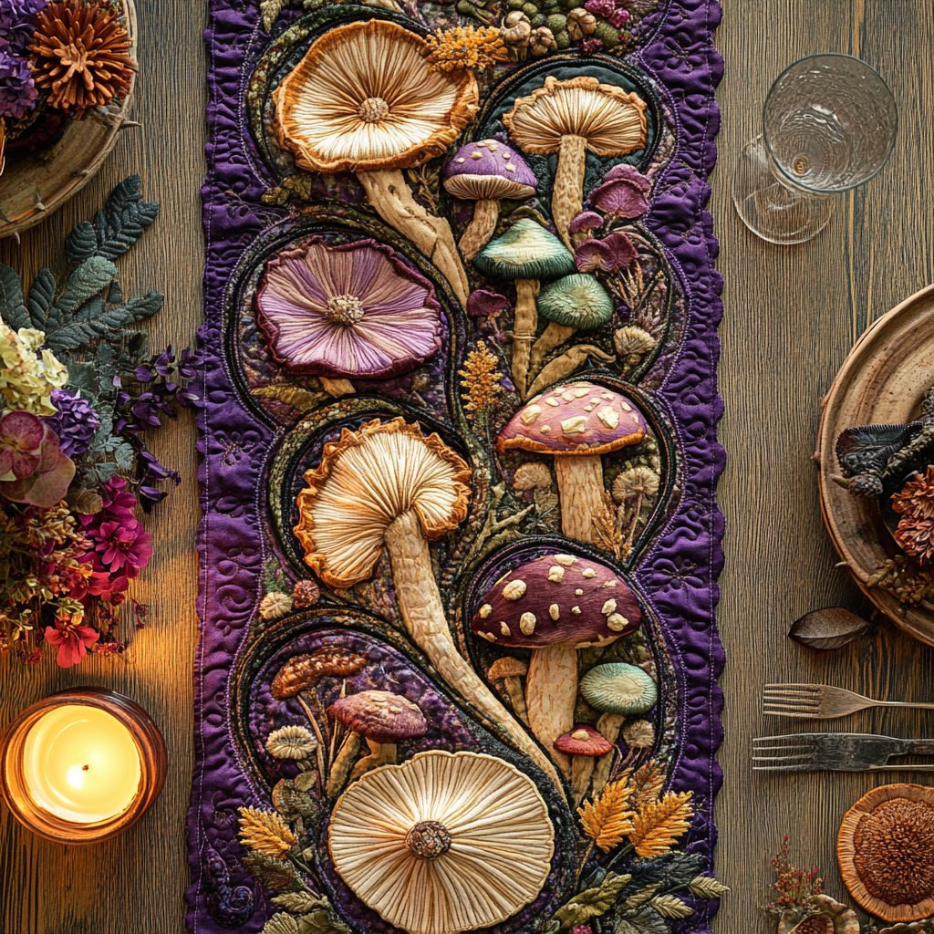 Mushroom Magic Table Runner - Made to Order TABLE928