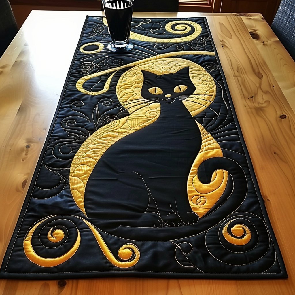 Midnight Cat Magic Table Runner - Made to Order TABLE928