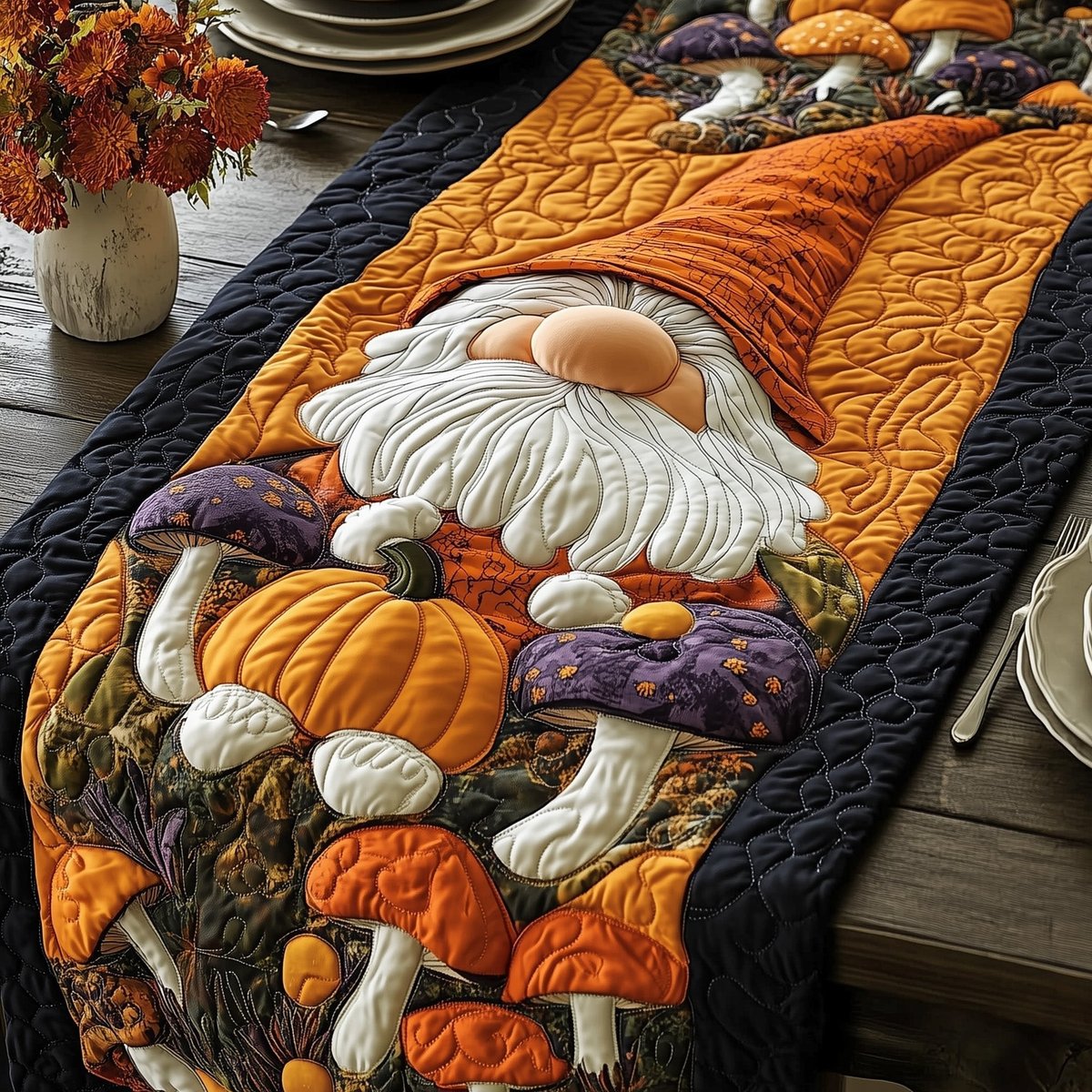 Mushroom Gnome Table Runner - Made to Order TABLE928