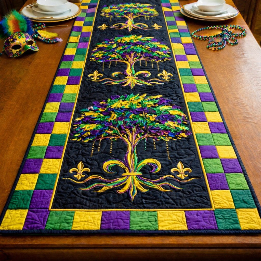Mardi Gras Tree Table Runner - Made to Order TABLE928