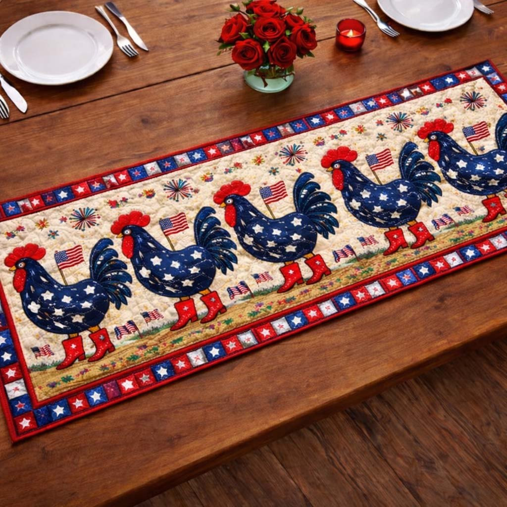Liberty Cluck Table Runner - Made to Order TABLE928