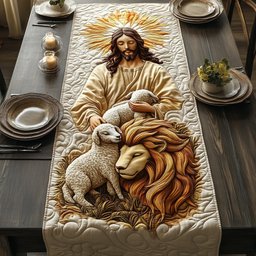 Lion and the Lamb Table Runner - Made to Order TABLE928
