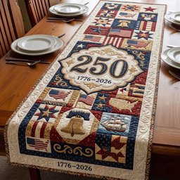 Liberty Bell and Tall Ship Blocks Table Runner - Made to Order TABLE928