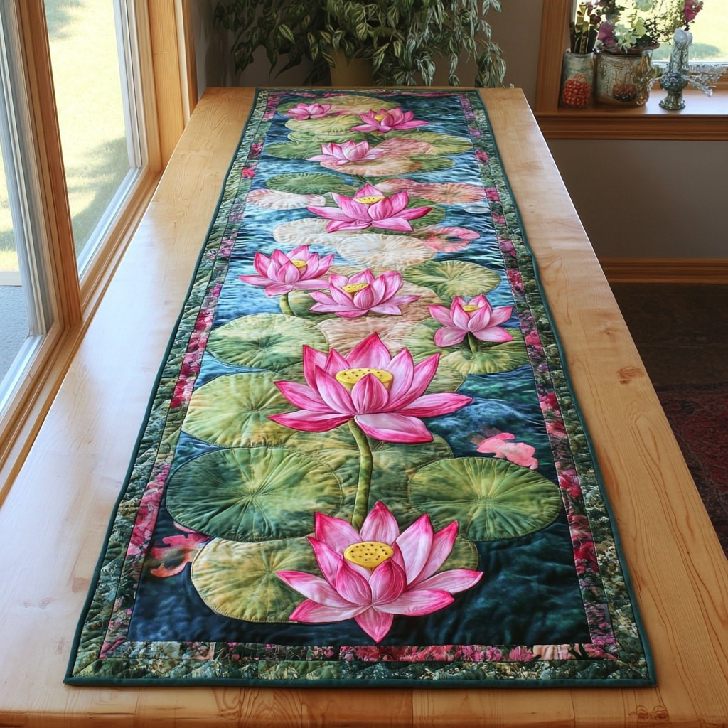 Lotus Garden Table Runner - Made to Order TABLE928