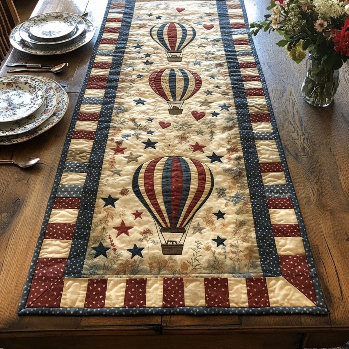 Liberty Balloons Table Runner - Made to Order TABLE928