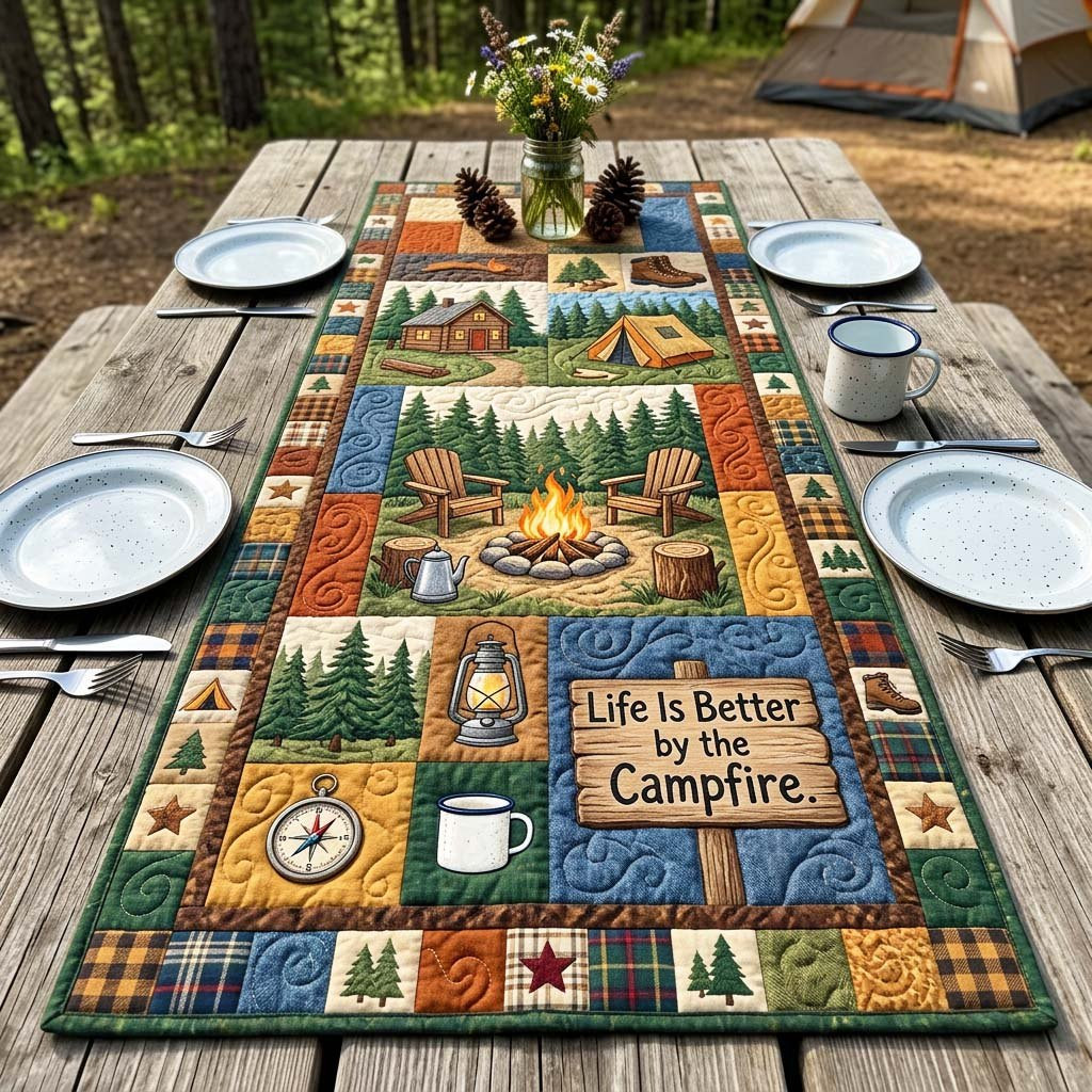 Life Is Better by the Campfire Table Runner - Made to Order TABLE928