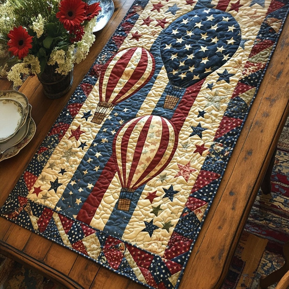 Liberty in the Air Table Runner - Made to Order TABLE928