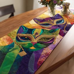 Mardi Cat Table Runner - Made to Order TABLE928