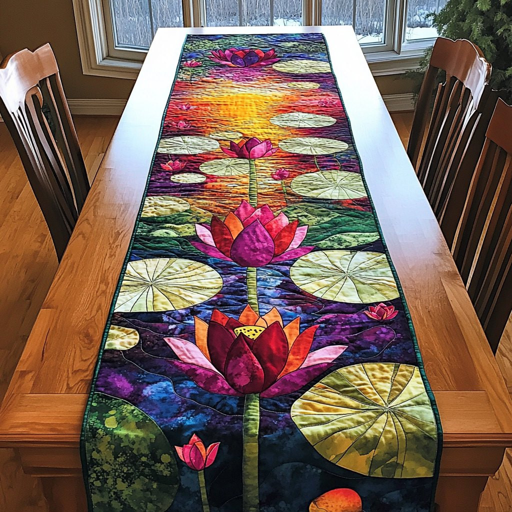 Lotus Harmony Table Runner - Made to Order TABLE928