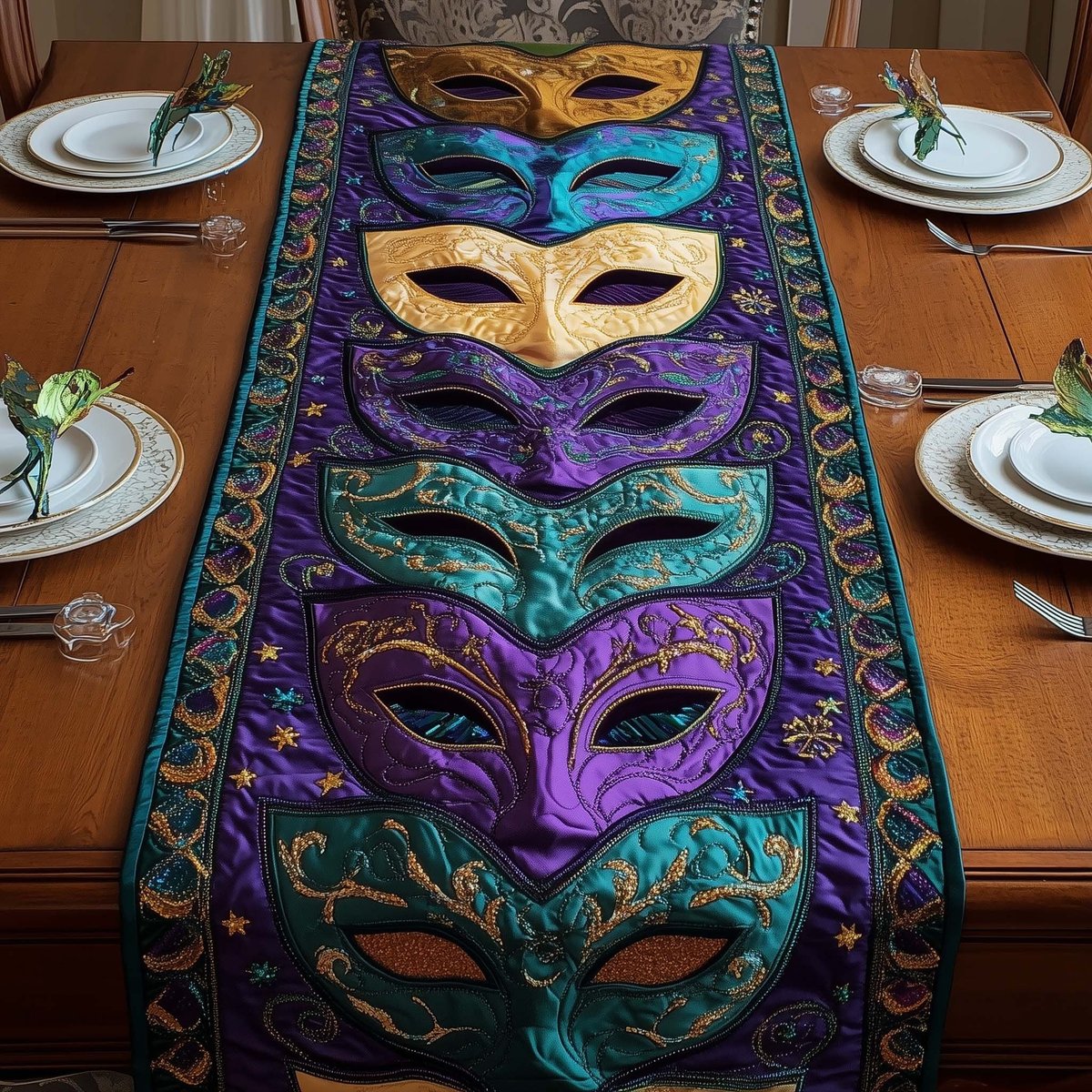 Masquerade Masks Table Runner - Made to Order TABLE928
