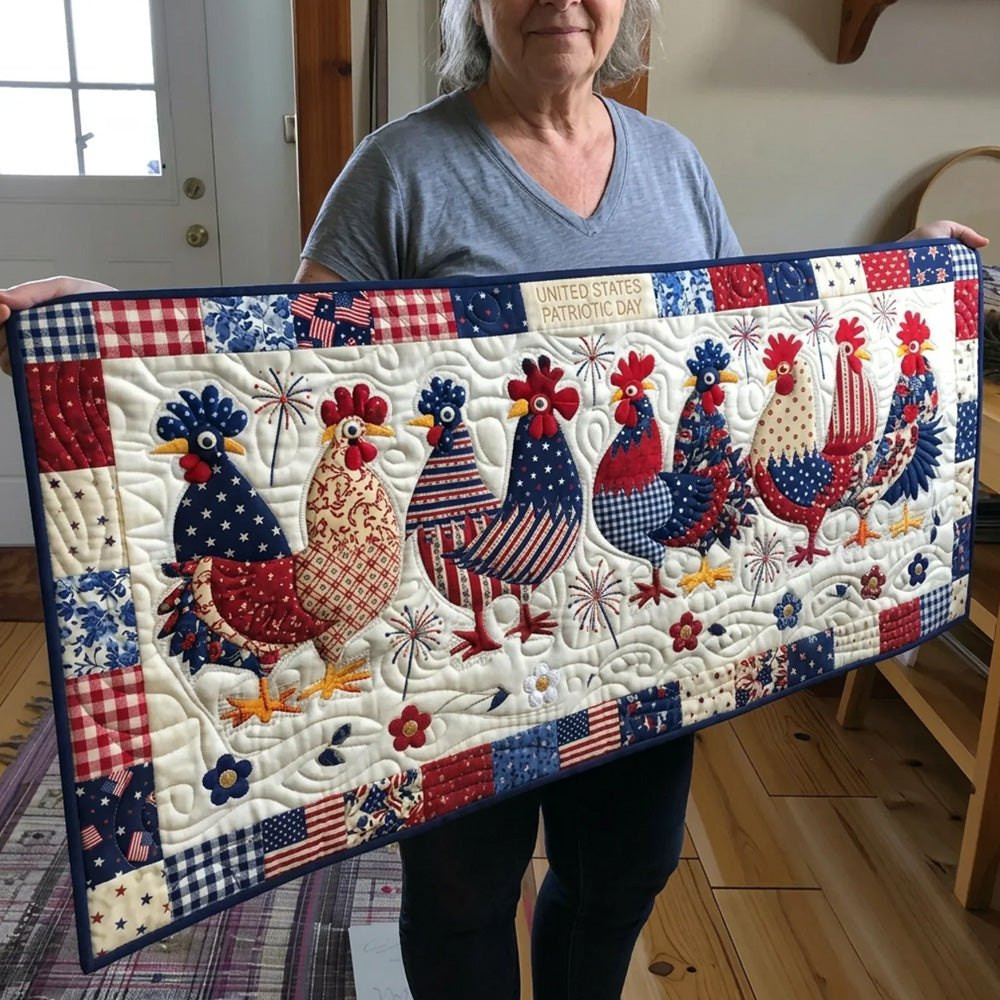 Liberty Chickens Table Runner - Made to Order TABLE928