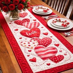 Love Heart Harmony Table Runner - Made to Order TABLE928