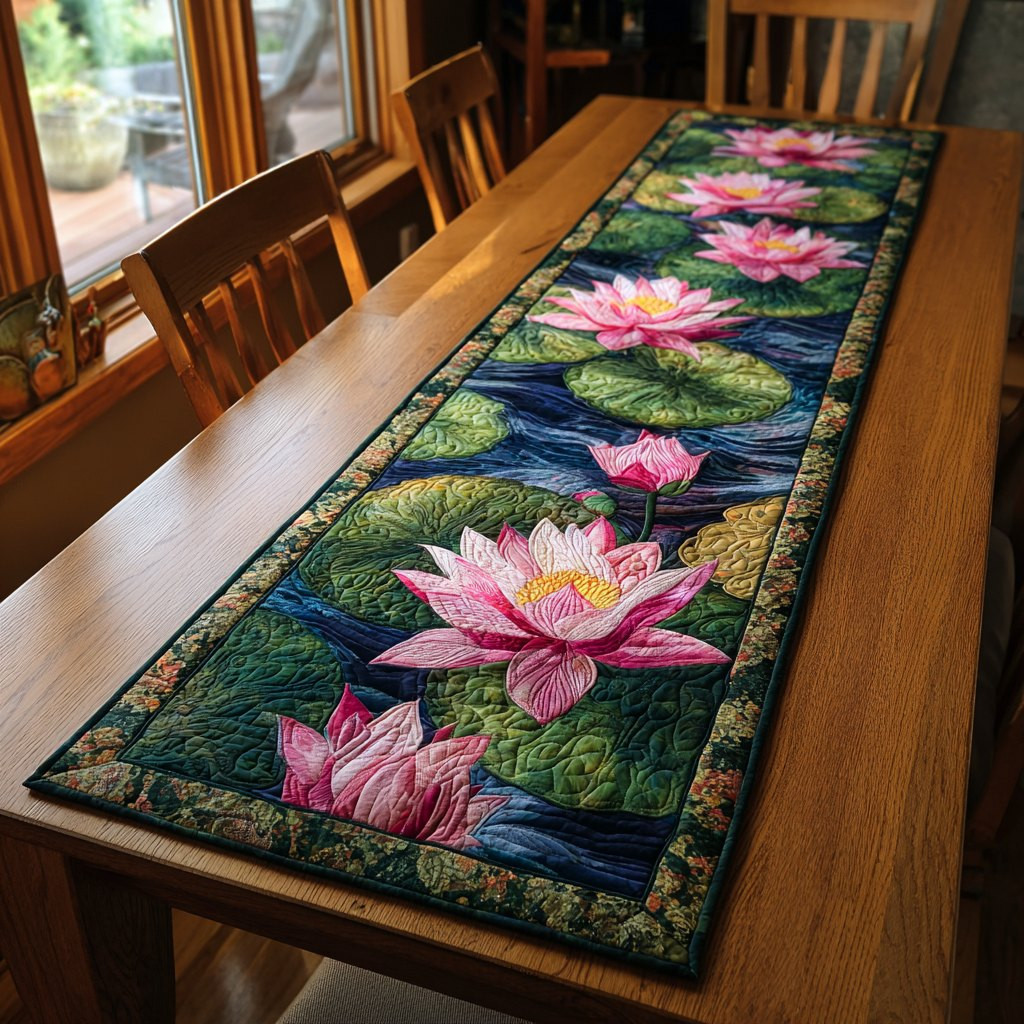 Lotus Beauty Table Runner - Made to Order TABLE928
