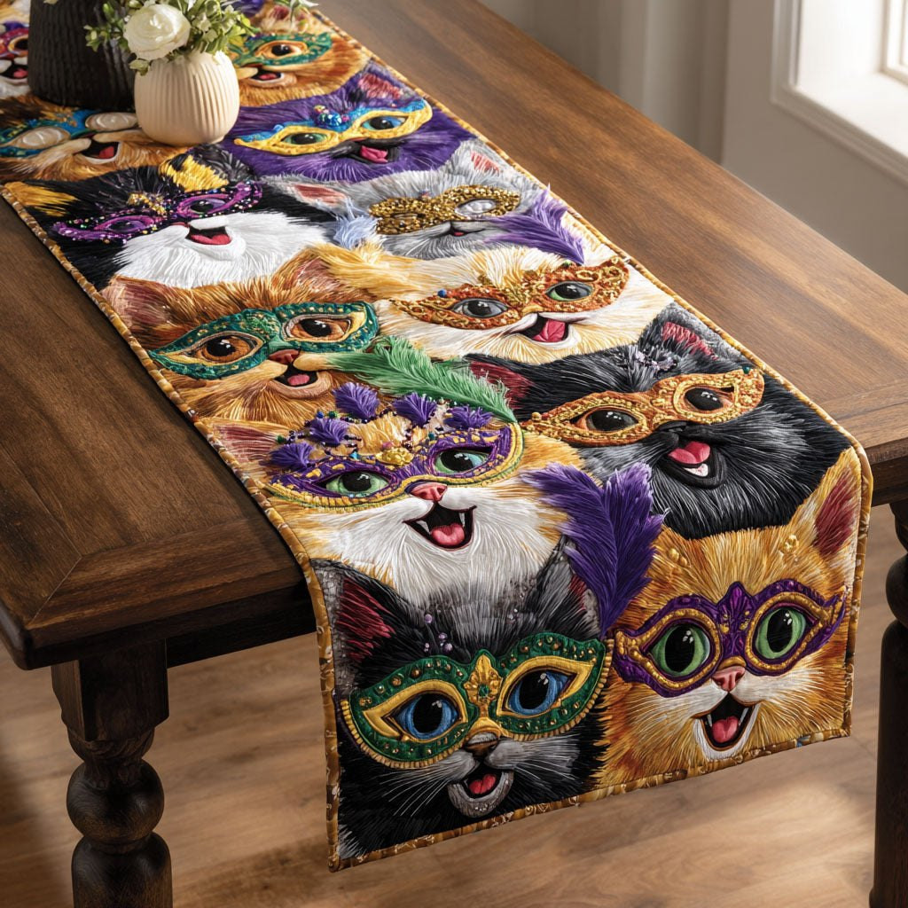 Masked Cat Table Runner - Made to Order TABLE928