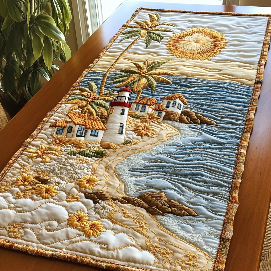 Lighthouse Path Table Runner - Made to Order TABLE928