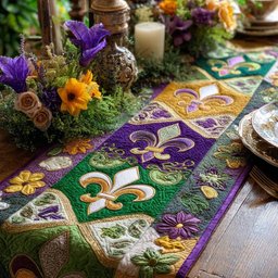 Mardi Fleur Mist Place Table Runner - Made to Order TABLE928