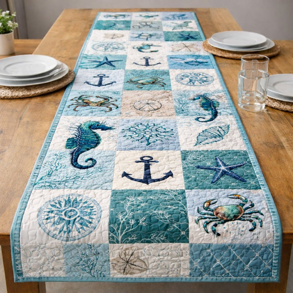 Marine Life Tapestry Table Runner - Made to Order TABLE928
