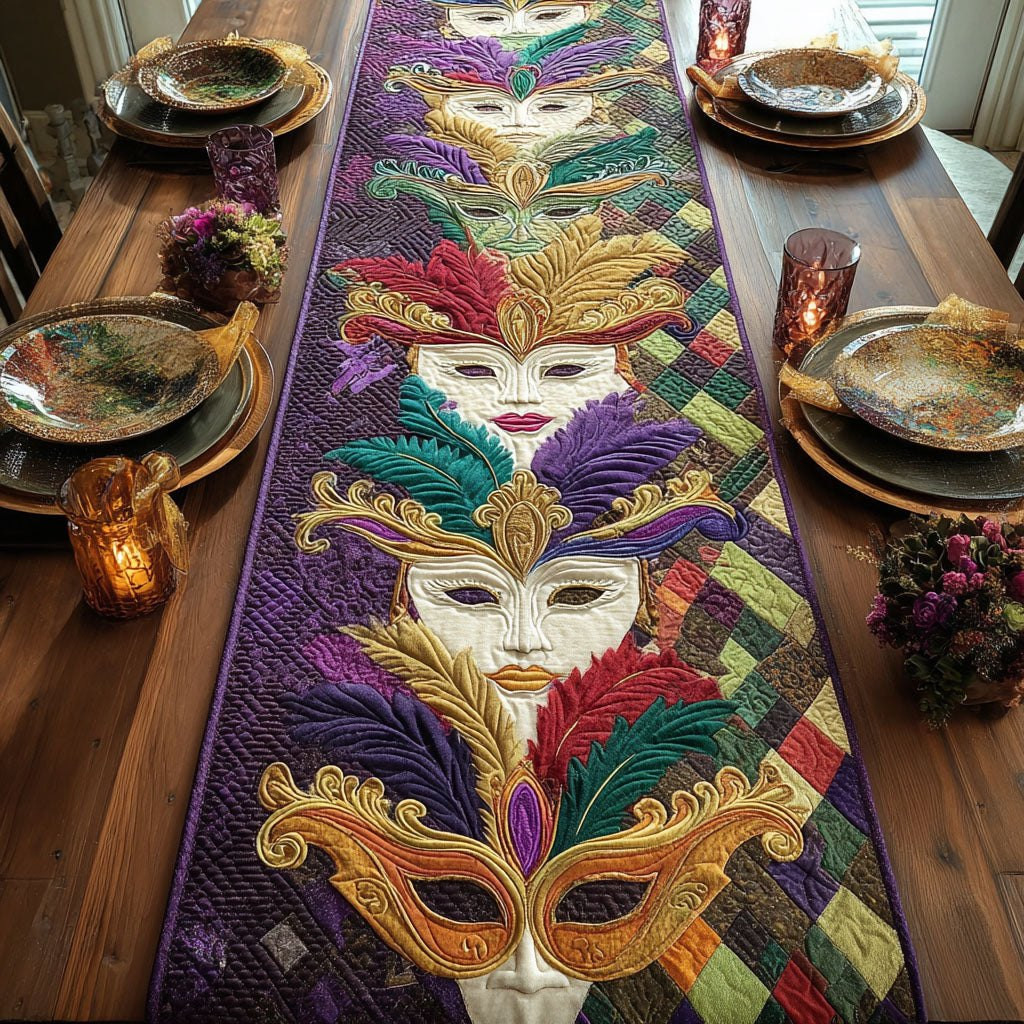 Mardi Mask Table Runner - Made to Order TABLE928