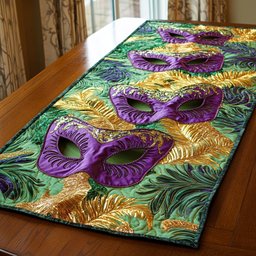Mardi Gras Whimsy Table Runner - Made to Order TABLE928