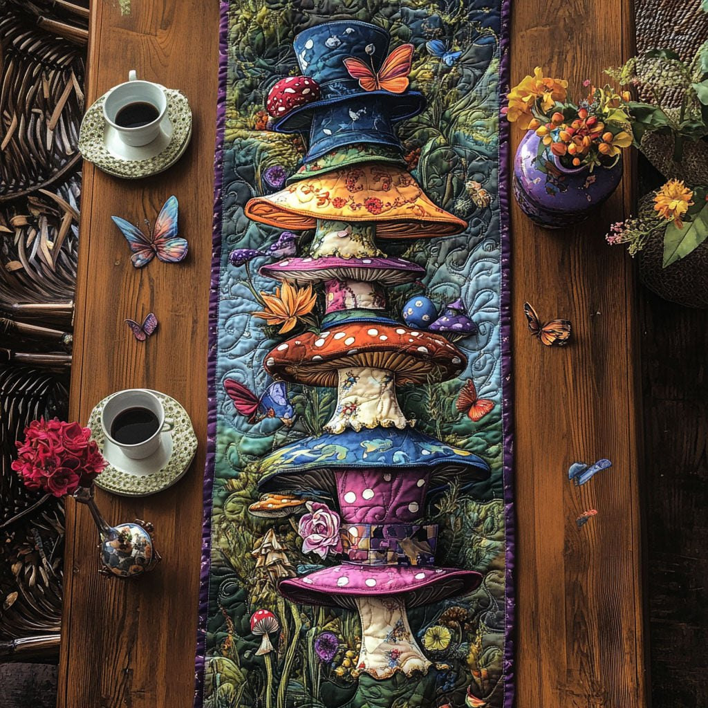 Magical Mushrooms Butterflies Table Runner - Made to Order TABLE928