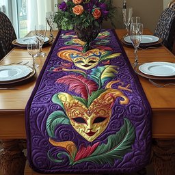 Mardi Gras Masks Table Runner - Made to Order TABLE928