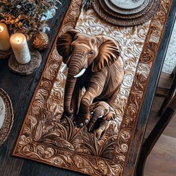 Majestic Elephant Table Runner - Made to Order TABLE928
