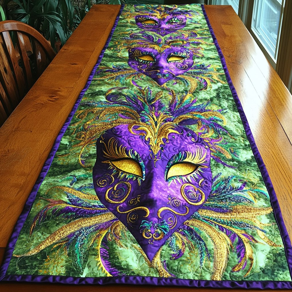 Mardi Gras Revelry Table Runner - Made to Order TABLE928
