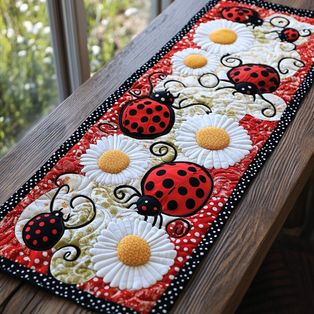Ladybug Garden Table Runner - Made to Order TABLE928