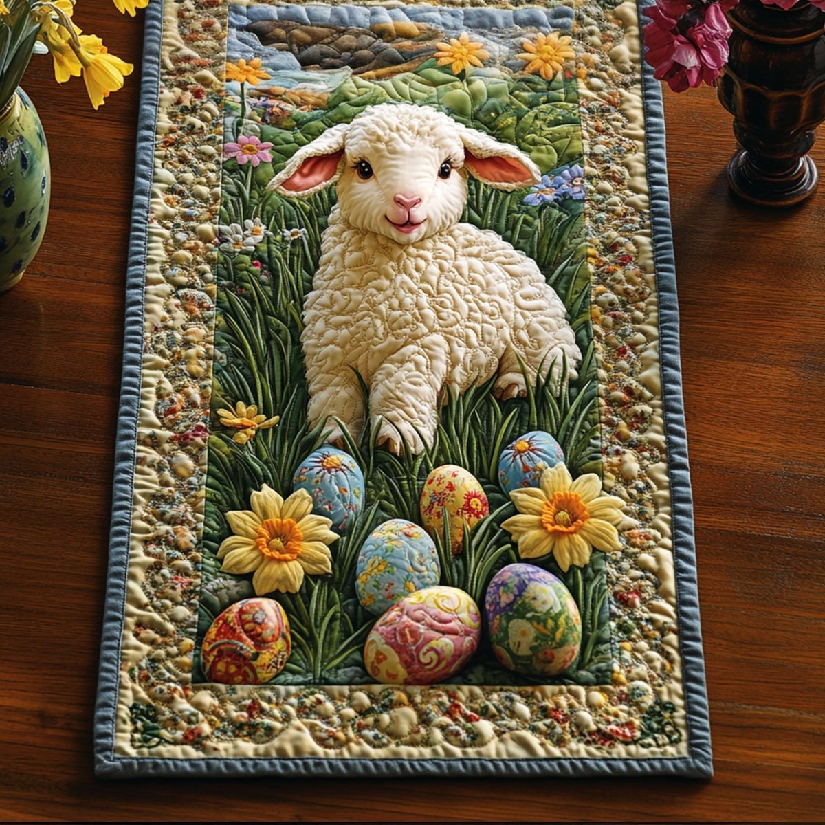 Lamb of Easter Table Runner - Made to Order TABLE928